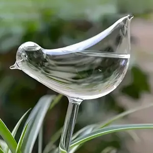 1pc Bird Shaped Automatic Watering Bulb, Self Watering Globe for Potted Plants and Flowers, Clear Plastic Drip Irrigation Tool for Indoor and Outdoor Bonsai, Decorative Plant Waterer for Home Garden, Travel Gardening Essential, Transparent