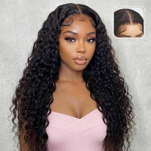 【Bye Bye Slip】 UNice Water Wave Wig with Free Baby Hair Pre-Cut 7x5 HD Lace Closure Human Hair Wigs with Drawstring Ready To Wear Invisible Knots Wig for Beginners Friendly All Day Secure summer wig
