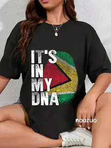 100% Cotton IT'S IN MY DNA Guyana Flag Pride National Country Roots T-Shirt