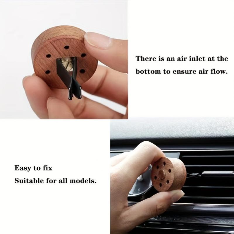 1pc Wood Automobile Essential Oil Fragrance Diffuser, Portable Innovative Mini Fragrance Diffuse, Car Decorations, Living Room, Study, Office Aromatherapy Stick Set - Slow Release Aroma, No Essential Oils