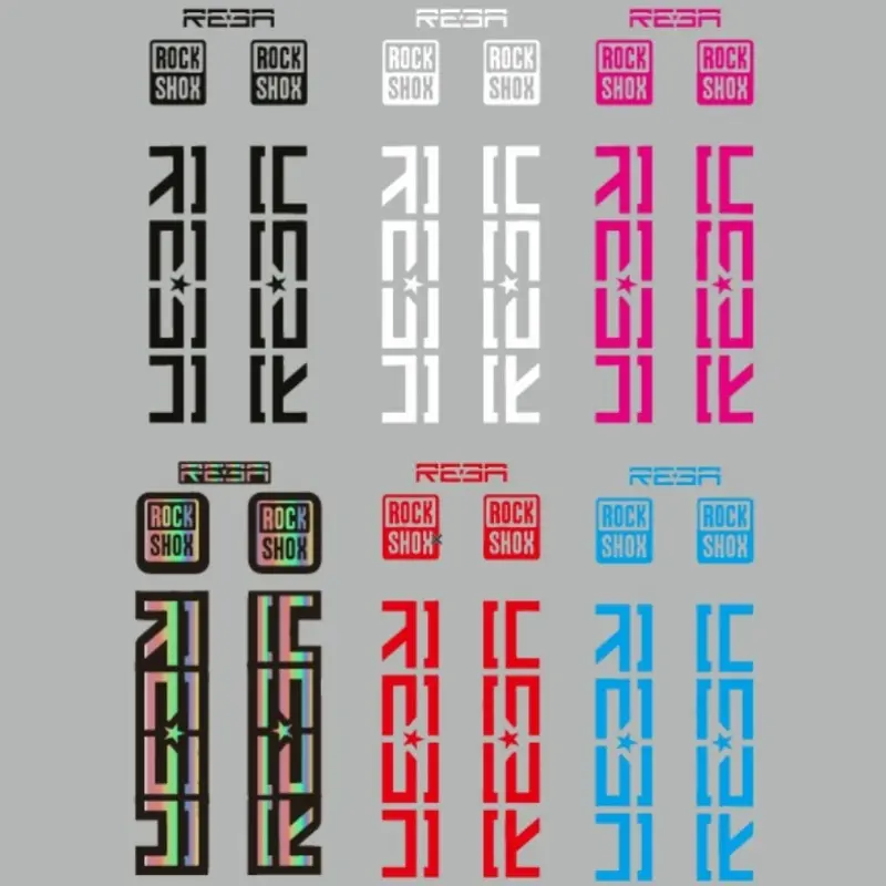 1SET "ROCK SHOX Brand Logo" Multi-scene Outdoor Mountain Bike Hardcore Sticker For Digital Device/Gear Bag Multi-scene Mountain Bike Goodie Adds Hardcore Outdoor Riding Personal Texture Top For Multi-scene Outdoor Mountain Bike Style Fans