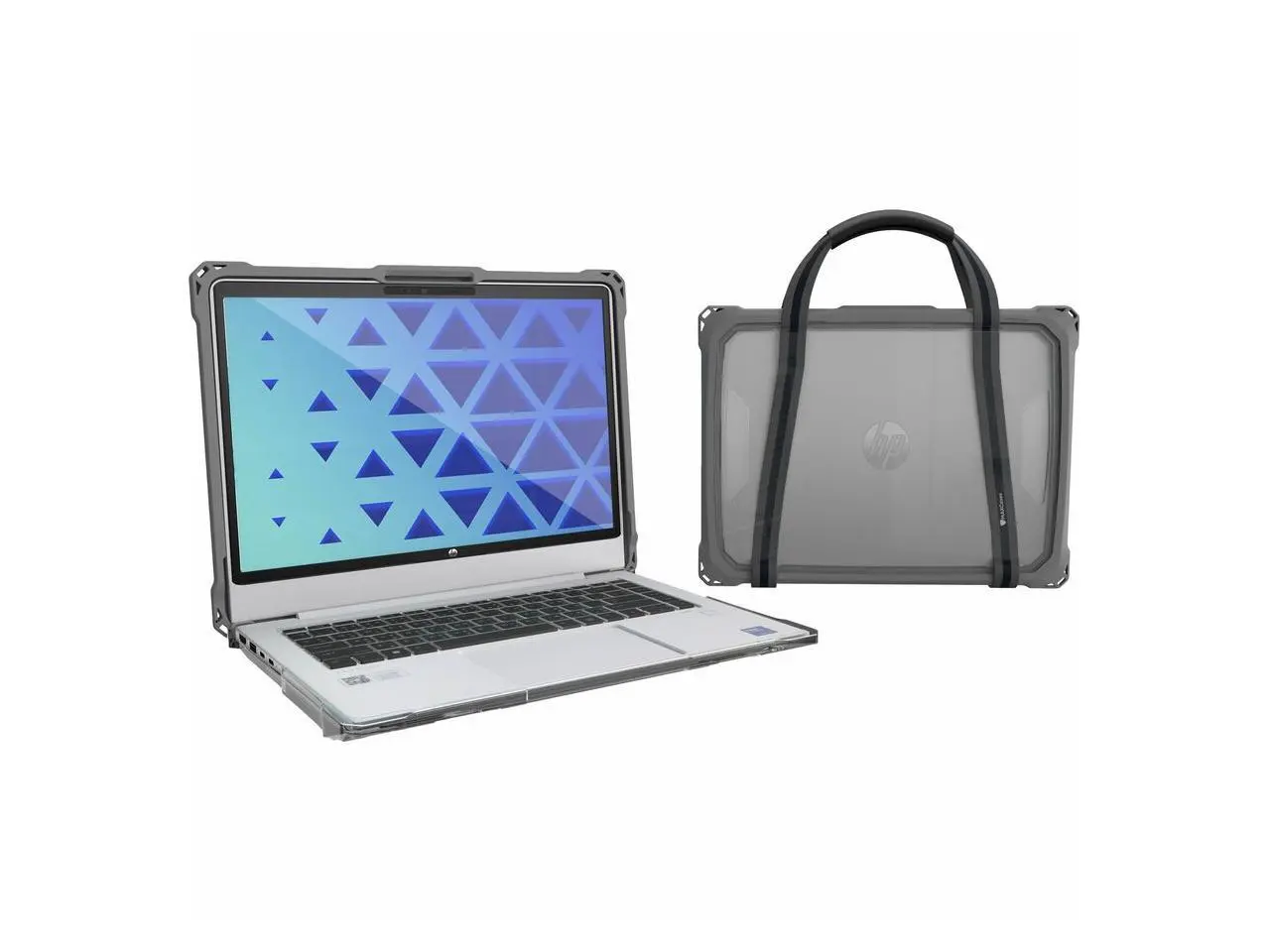 MAXCases Extreme Shell-F2 Slide Chromebook Case for HP 14" ProBook 440 G8/G9/G10, ProBook 445 G8/G9/G10 , EliteBook 640 G9/10 & EliteBook 645 G9/10 (Gray/Clear) - HP-ESF-PB440-14-GRY