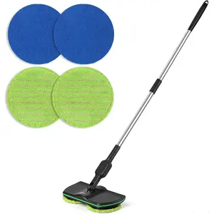 Cordless Battery-Powered Electric Spin Mop, 13-inch Maximum Cleaning Pad, Laminate Floor Cleaner, Automatic Spin Mop for Hardwood and Tile (No Water Tank)