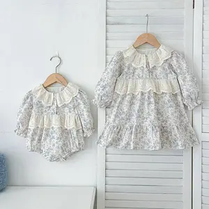Baby Girl Romper and Toddler Dress – Vintage Floral Lace Outfit