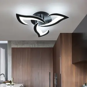 Creative Ceiling Light, Wrought Iron Black/White Decorative Ceiling Fixture, Hardwired Installation Required, For Hallways, Stairwells, Kitchens, and Bedrooms, Indoor Home Decorative Lighting, Atmosphere Lighting, Modern Mood Lighting, LED Ceiling Lights