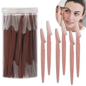 25 Pcs Eyebrow & Face Razors for Women & Men, Multi-Color Gentle Facial Shavers with Protective Covers, Safe Dermaplane Razors for Beginners