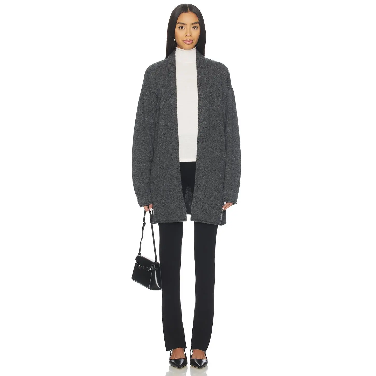 EAVES Biancka Oversized Core Cardigan in Grey