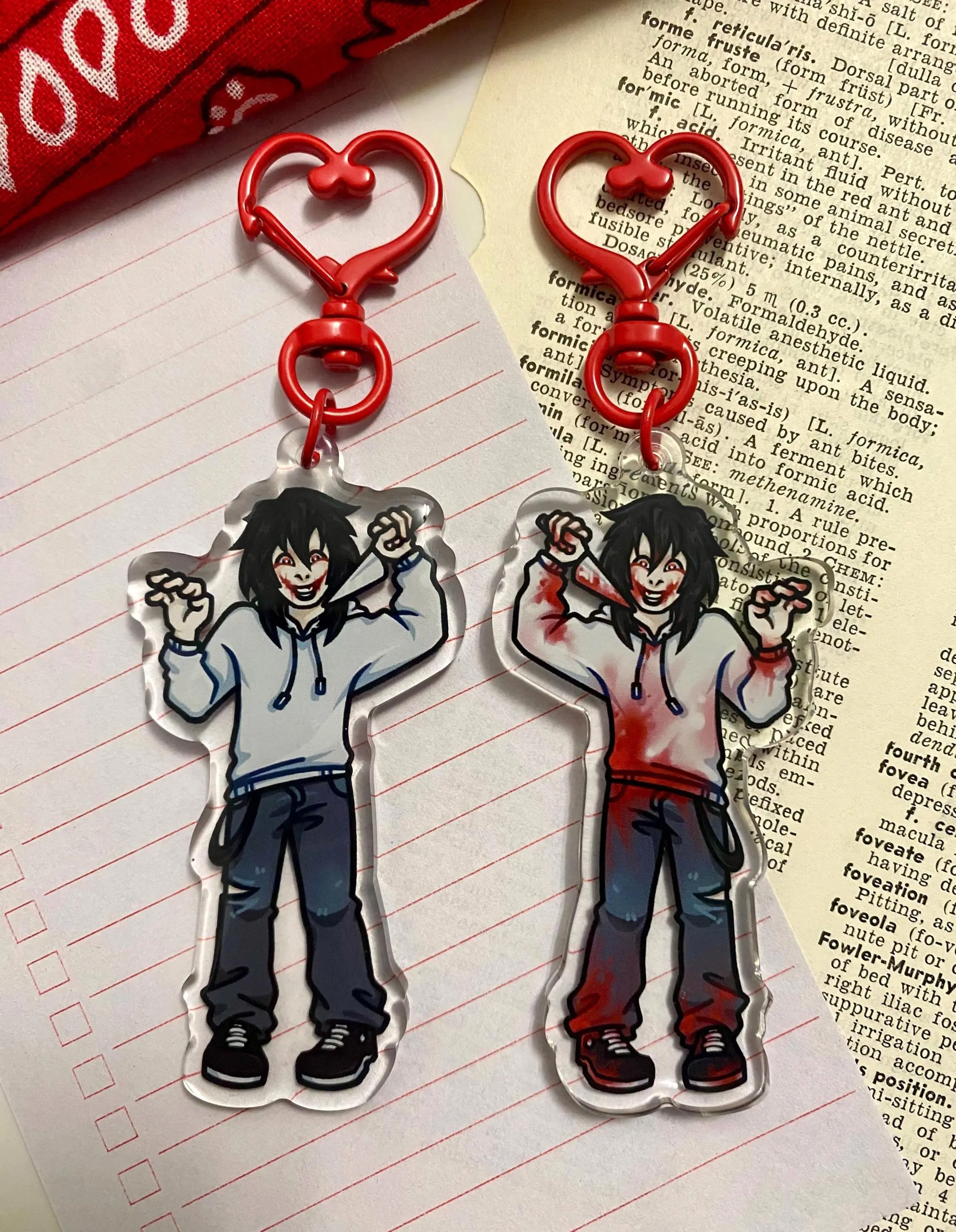 Jeff the Killer Keychain, Jeff the Killer Double Sided Keychain