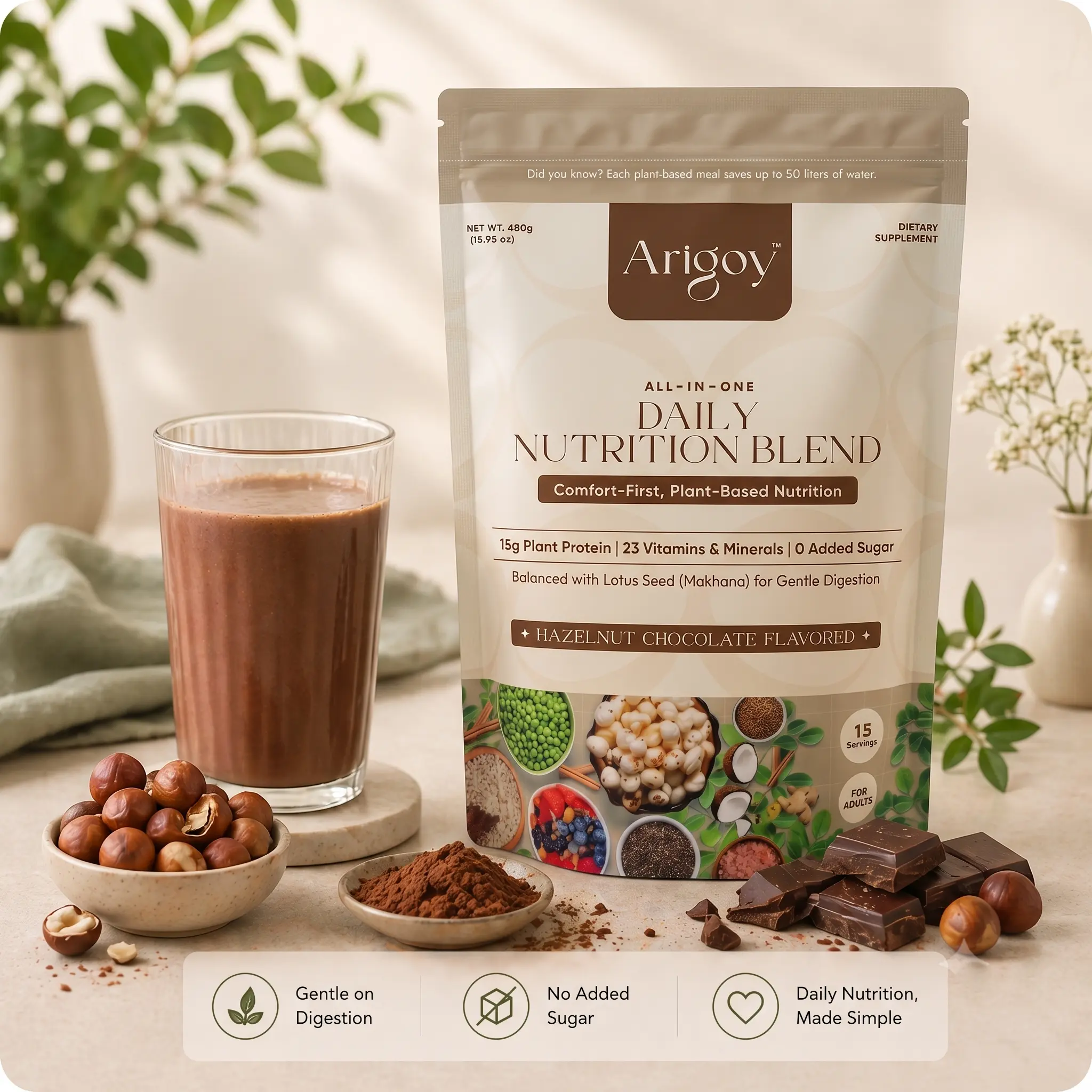 Arigoy | Daily Nutrition Blend - Hazelnut chocolate