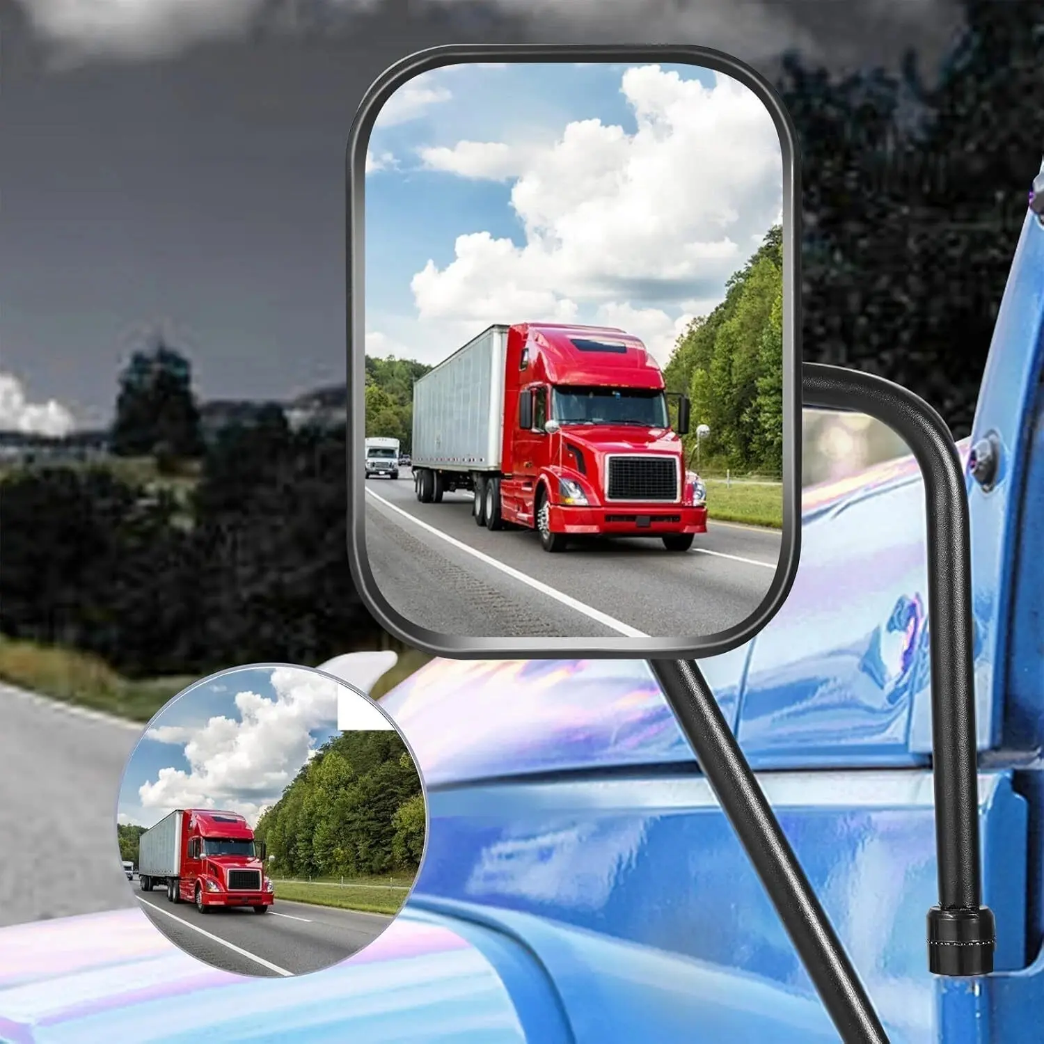 8.2 inch HD Glass Rear View Mirror for Jeep Wrangler - Shockproof, Silent, Adjustable Wide Angle Mirror, Fits CJ YJ TJ JK JL Unlimited All Models for Safer Driving Automotive Car Accessories