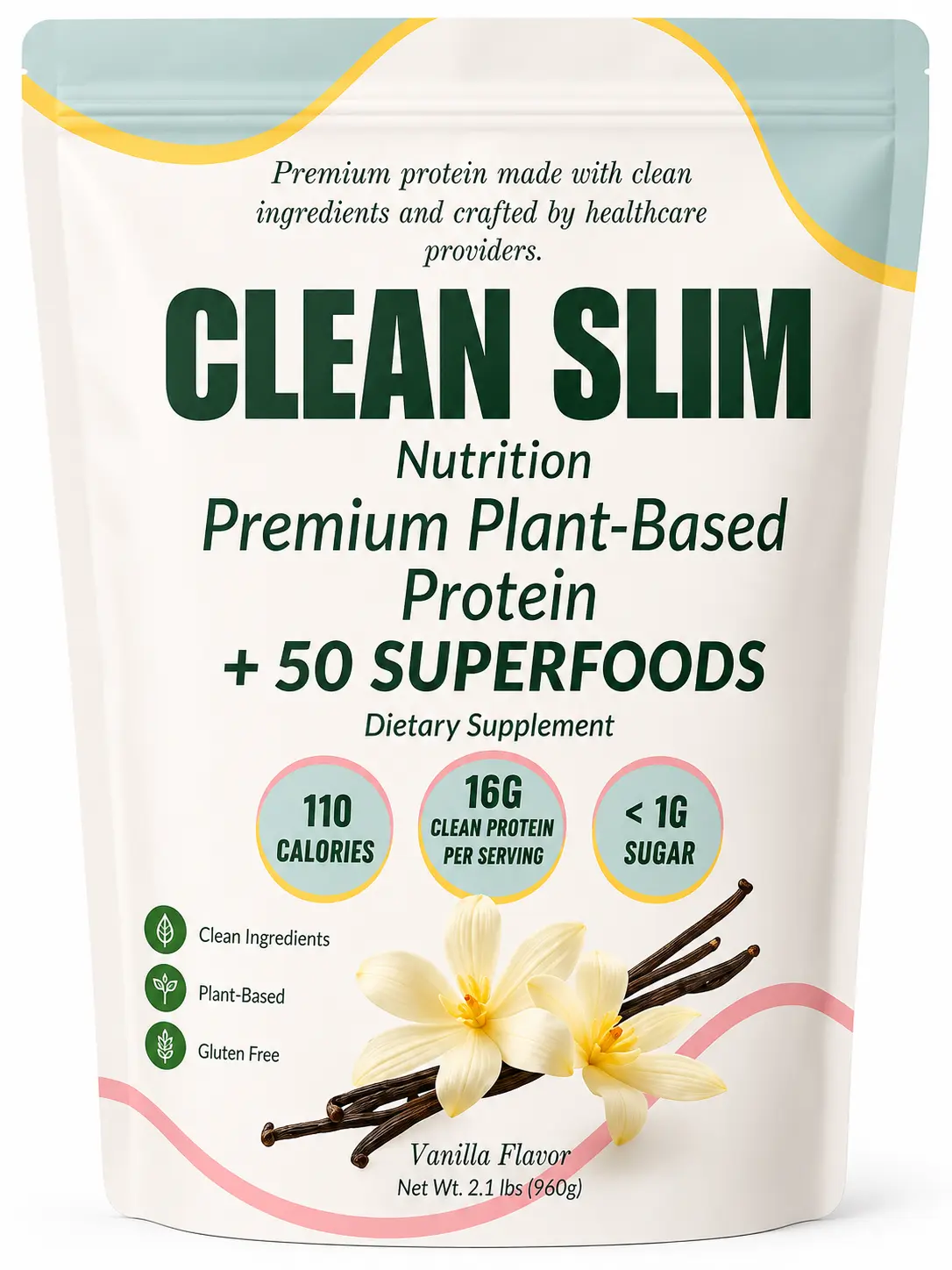CSN Protein Powder with 50 Superfoods - 110 Calories, Plant-Based, 30-Servings