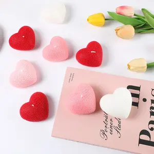 Heart-Shaped Aromatherapy Candle for Home Decor, Creative Wedding Valentine's Day Atmosphere Decoration, Heart Shaped Wax Candle Ornament