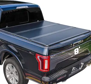 Hard Folding Truck Bed Tonneau Cover Compatible with Chevy Silverado & GMC Sierra 1500 2500 3500 HD(2010-2026) 8 ft Long Box, Tri Fold Style-Cars accessories