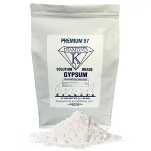 Supply Solutions Gypsum Powder - Purest & Soluble Houseplant Food Fertilizer for Indoor Plants, Outdoor, Lawn, Vegetables - 25 Pounds, Enhances Growth & Soil Health