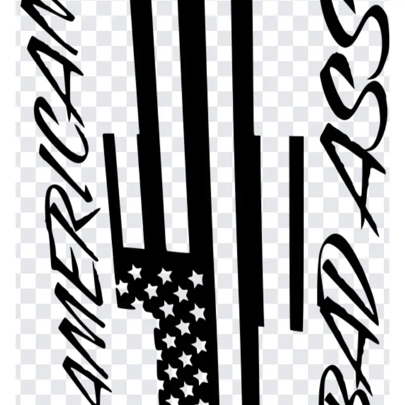 American badass car decal