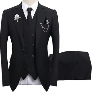 Cross-border New Three-piece Groom Suit Banquet Men's Suit Wedding Dress Amazon Foreign Trade Groomsmen Suit