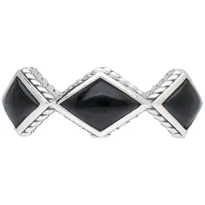 Tiffany Kay Studio Sterling Onyx Herringbone Eternity Band