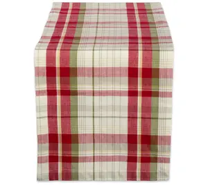 Design Imports Orchard Plaid Table Runner 14x72
