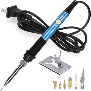 Adjustable Temperature 200~450 ℃ Pyrography Wood Burning Kit Tool for Adults Beginners (Bue)