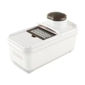 PEARL LIFE Japan Simplice Rectangular Vegetable Slicer Strainer Bowl Set - Kitchen Food Prep Tool