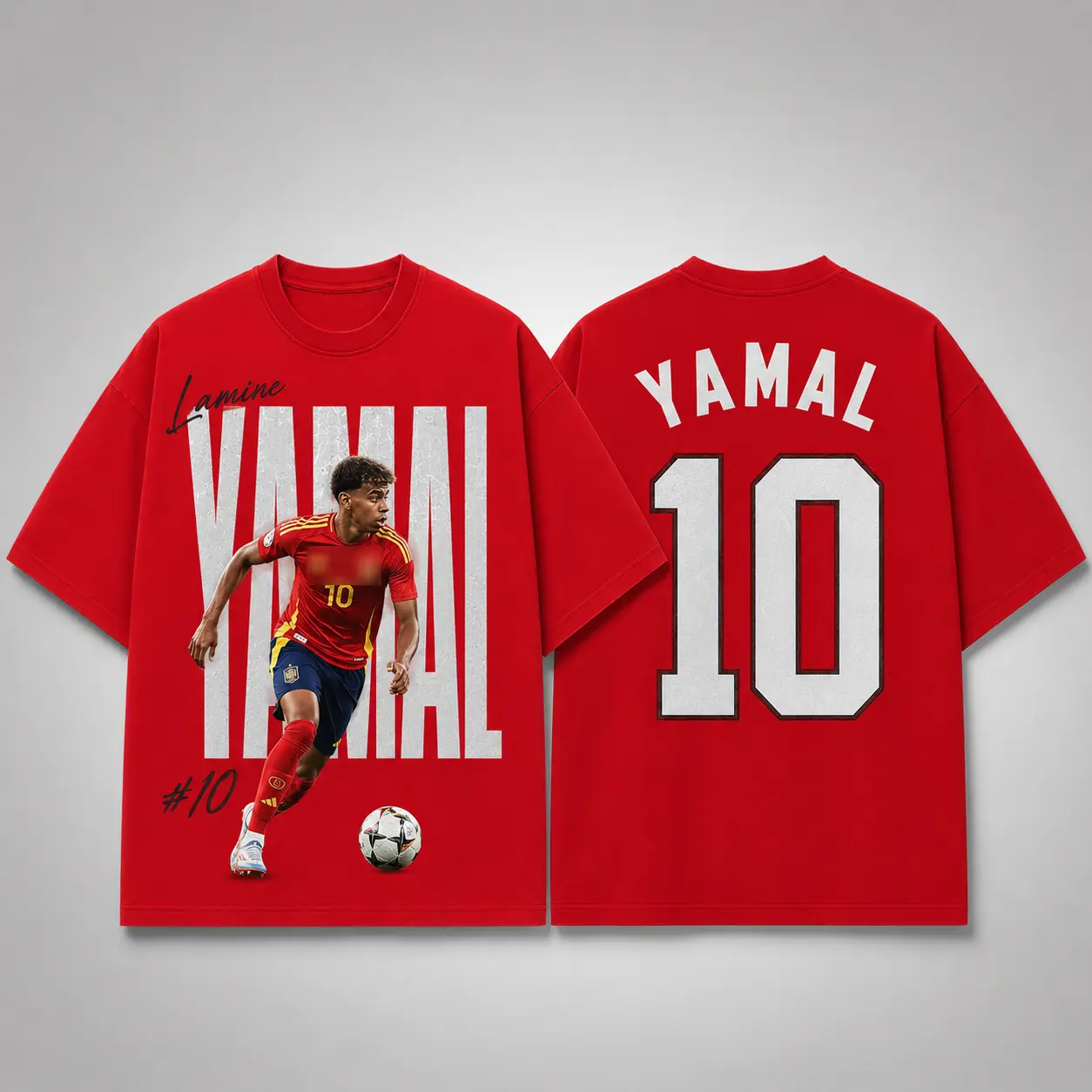 Lamine Yamal 10 Unisex Oversized Cotton T-Shirt, Sunday Soccer Outfit, Soccer Kit , Soccer Graphic Tee, Vintage Football Tee, 2026 Soccer Fan Shirt, National Soccer Fan Tee, Soccer Legend Shirt