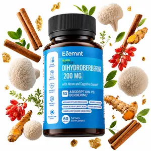 Elemnt Dihydroberberine Super Berberine 200mg – Dietary Supplement for Men, Energy & Vitality Support, GlucoVantage with Lion’s Mane, Ceylon Cinnamon, Chromium & ALA