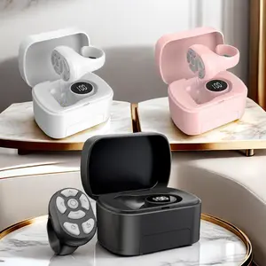 Wireless Remote Control Ring with Digital Display & Charging Case, USB Rechargeable 7 Key Scrolling Ring Clicker for Phone Camera Video Shutter Selfie Button, Wireless Finger Page Turner Remote for iOS 15.0 Android 8.0,Cool Gadgets