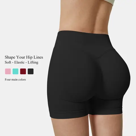 Women's Solid High Waist Sports Spandex Shorts - Breathable Comfortable High Stretch Skinny Shorts for Gym and Indoor/Outdoor Wear