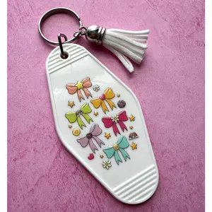 Happy Bows Retro Motel Keychain