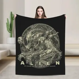 The Xenomorph 1979 Alien Movie Blankets Velvet Printed  Breathable Warm Throw Blanket for Sofa Outdoor Bedspread