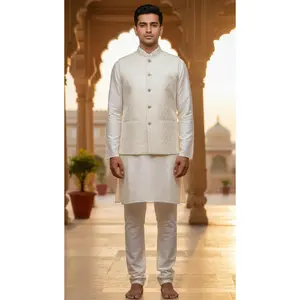 Waistcoat Kurta 3 Piece Set