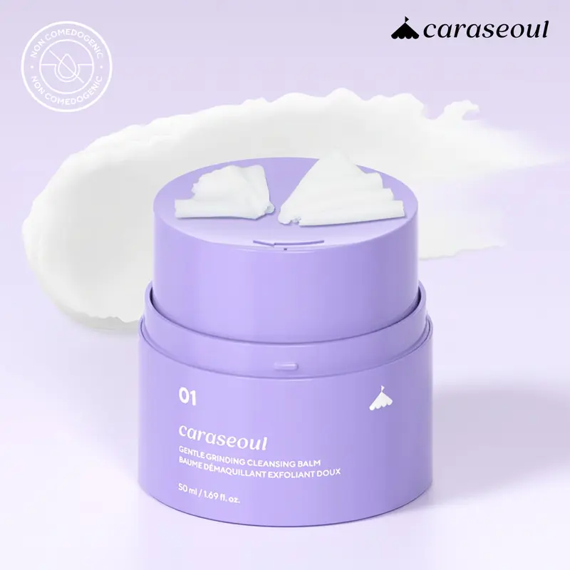 [caraseoul Official] Gentle Grinding Cleansing Balm - Melts Makeup, Sunscreen & Daily Buildup, Hygienic Twist Up, Pore-Friendly, Fragrance Free, Non-Greasy Vegan Korean Skincare for All Skin Types