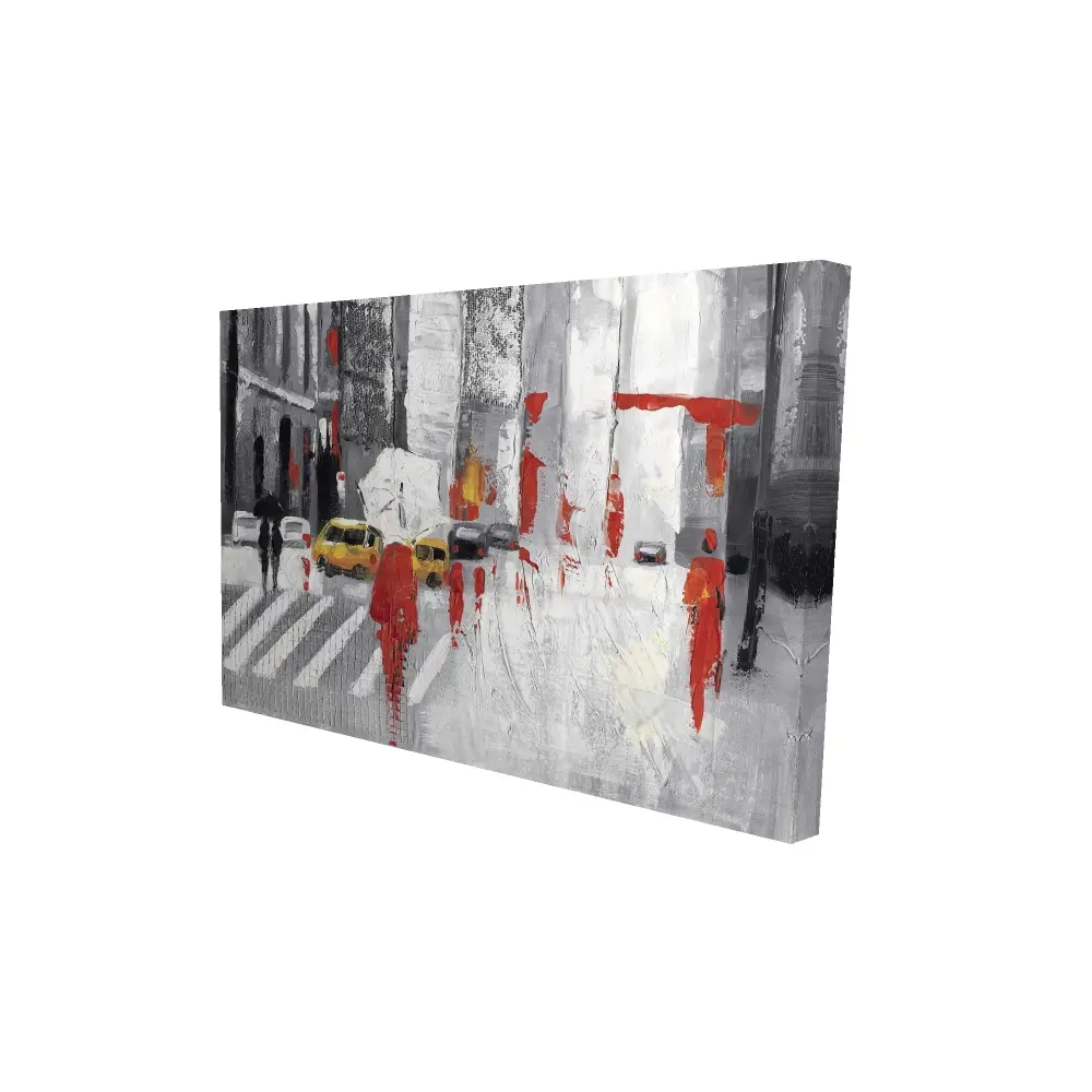Begin Home Decor 2080-2436-CI19 24 x 36 in. Abstract Cloudy City Street Canvas - Building Bedroom Decor