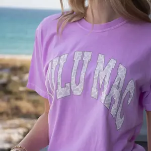 LULUMAC Purple Camo Print T-Shirt