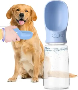 Portable Dog Water Bottle, 19 oz, Large, Leak Proof Puppy Water Dispenser with Drinking Feeder for Pets, Outdoor Walking, Hiking, Travel, Not Dishwasher Safe