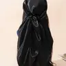 Women's Solid Color Satin Scarf Wrap, Fashionable Soft Scarf for Daily Wear, Casual Versatile Accessories for Women & Girls