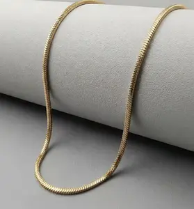The Ultimate "Liquid Gold" Snake Premium Gold Snake Chain Necklace - 1.5mm Minimalist Layering Jewelry