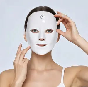 LED Light Therapy Mask, 7-Color Facial & Neck Skincare, Rechargeable Ergonomic Design, Portable Travel Kit, Perfect Gift