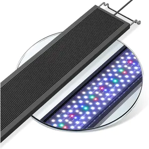 Sun Moon LED Aquarium Light, Full  Fish  Light Day-Night Dual Timer, Adjustable 6 Timer 10 Brightness 8 Colors for Planted Freshwater