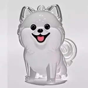 Cute Puppy Transparent Hair Storage Box - Animal Fur Ball Capsule Pendant Decoration, Memorial Dustproof Box, Collection Toy