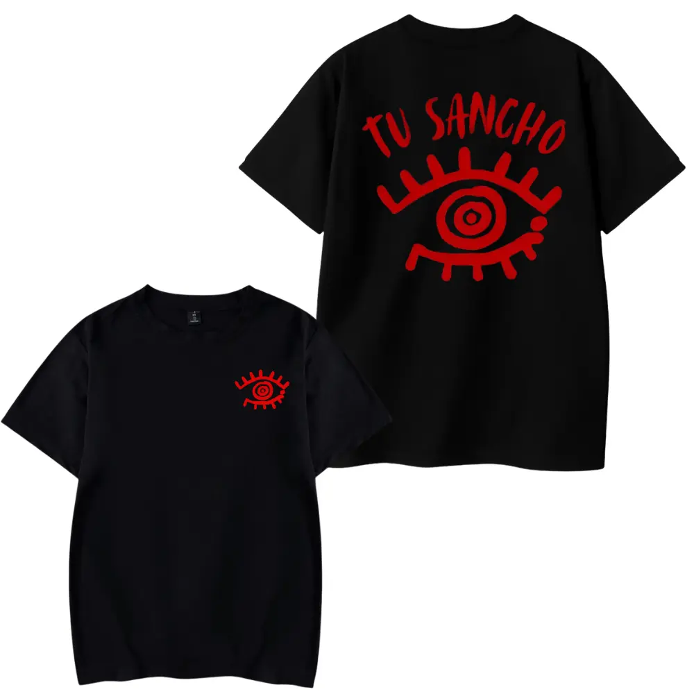 Tu Sancho 2 Sides Graphic Tee - Stylish Fuerza Regida Serpent Eye T-Shirt, Soft Cotton Blend for Urban Streetwear, Perfect Gift for Music LoversTrendyTee, VintageTee, CoolTshirt, FunnyTshirt