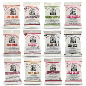 Claeys Old Fashioned Nostalgic Natural Corn Candies – 6 oz Bags, 4 Pack Snack, Choose Your Flavor Including Watermelon