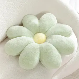 Cute Flower Throw Pillow Lifelike Daisy Flower Plush Toy Stuffed Plant Flower Fluffy Home Sofa Decor Kids Mat