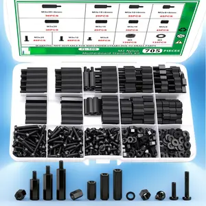 M3 nylon motherboard standoffs 705 pcs kit male female hex spacer standoff screws nuts for circuit board PCB