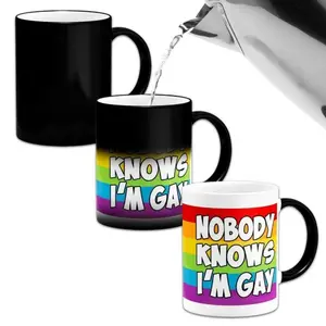 I'm Gay Mug, 1 Count Color-changing Heated Water Cup, Reusable Coffee Cup, Drinkware Gift for Coffee Cup Lovers & Unique Cup Collectors