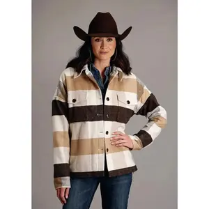 Stetson Earthtone Plaid - Women's Oversized Jacket