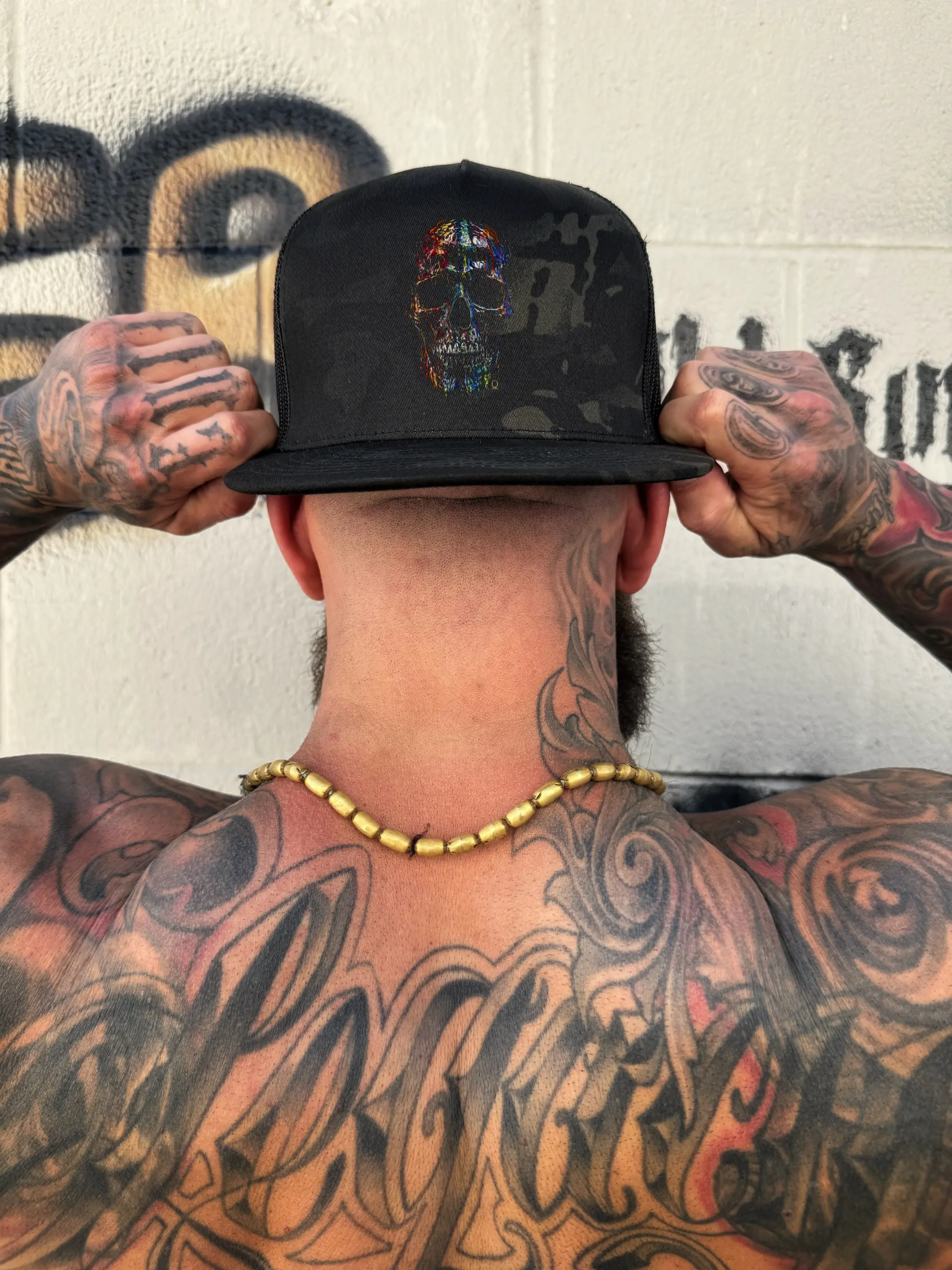 PAINT KILLS BLACK CAMO FLAT BILL HAT
