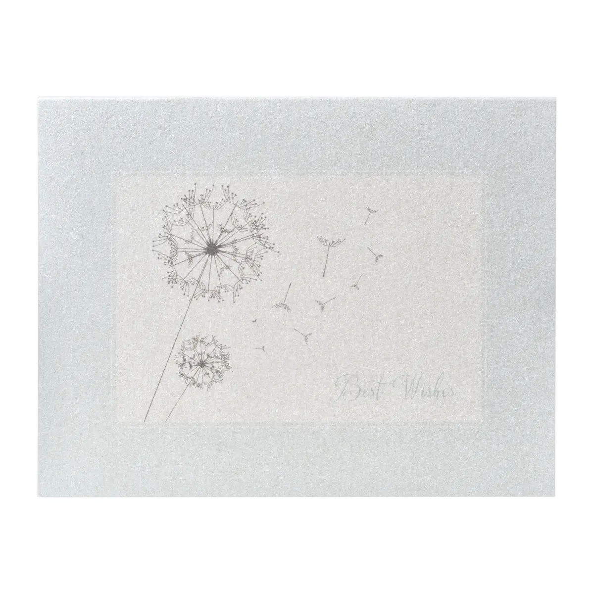 212 MAIN A2 Size Radiant Pearl Cardstock Inspirational Greeting Card - 5.5x4.25", FSC-Certified Biodegradable Heavy Paper, Pearl Accents, Blank Inside, Card Design, Cello Sleeve, Dandelion Office Stationery for Personal Best Wishes