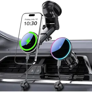 for Mag-Safe Car Mount Charger, Magnetic Phone Holder for Your Car Charger Dash Windshield Vent Magnetic Wireless Car Charger Mount for iPhone 17 16 15 14 13 12