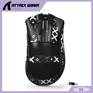 ATTACK SHARK Wireless Superlight V3 Gaming Mouse, PAW3311 Gaming Sensor, 500mAh Long Bettery, 25000DPI Max, 2.4G/BT/USB-C Rechargeable Wireless Mouse with 5 Programmable Buttons for Laptop,PC,Mac Gamer Tri-Mode